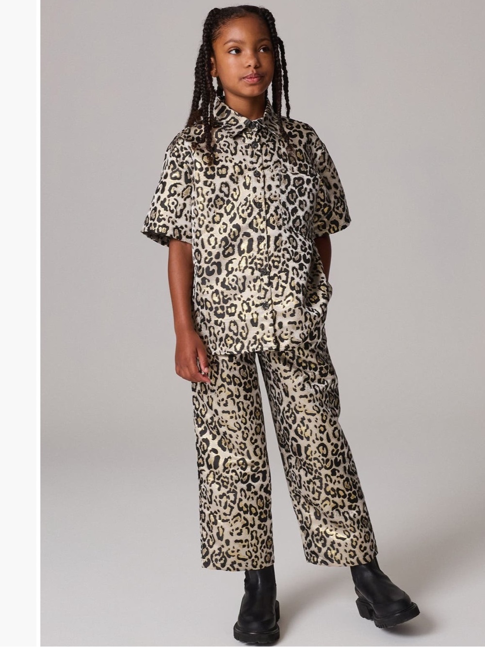 ALL SAINTS Kids' Leopard Print shirt and pant outfit NWT 
smALLSAINTS 12/13
